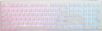 Ducky One 3 Pure White PBT, Layout: DE, mechanisch, Cherry MX Silent RGB Red, RGB, Gaming-Tastatur