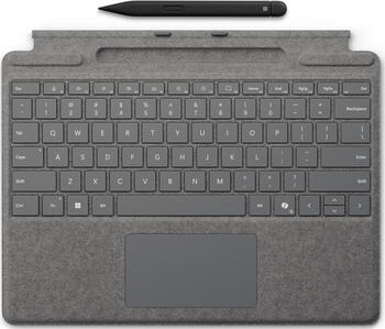 Microsoft Surface Pro Keyboard mit Slim Pen Platin, Surface Slim Pen 2 Bundle, DE