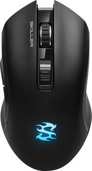 Sharkoon Skiller SGM3 schwarz, Maus, rechtshänder, kabellos (2.40GHz) oder kabelgebunden (1.8m), USB