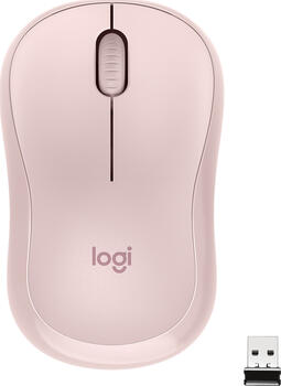 Logitech M220 Silent rosa, Maus, beidhändig 