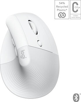 Logitech Lift for Mac Vertical Ergonomic Mouse, Maus, rechtshänder (vertikal)