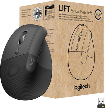 Logitech Lift Left for Business, Maus, linkshänder (vertikal)