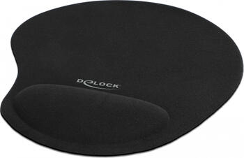 DeLOCK Ergonomisches Mauspad mit Gel Handballenauflage, 230x202mm, schwarz