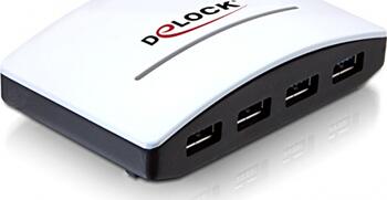 USB 3.0 HUB 4-fach, DeLock extern inkl. Netzteil 4x USB-A 3.0