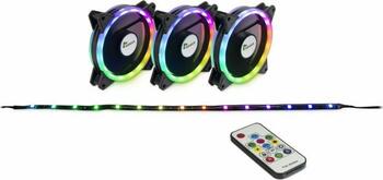 Inter-Tech Argus RS-04 LED-Steuerung, 120x120x25mm, 59.81m³/h, 22dB(A), RGB beleuchtet