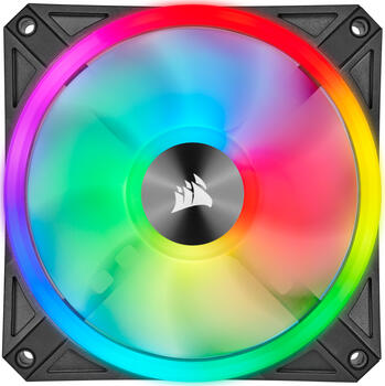 Corsair iCUE QL140 RGB PWM, 140x140x25mm 85m³/h, 26dB(A), RGB beleuchtet mit Vibrationsdämpfer