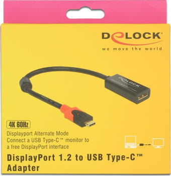 DisplayPort Adapter für einen USB Type-C Monitor 4K 60 Hz Delock