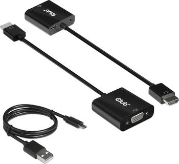 0,5m Club3D HDMI zu VGA (D-Sub), stecker/ buchse 