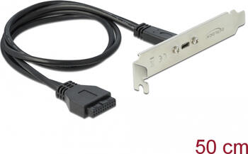 DeLOCK PCI Slotblende, 1x intern 19-Pin USB 3.0 [Stecker] auf 1x USB-C 3.0 [Buchse]