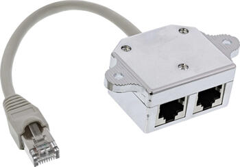 InLine ISDN Port-Doppler, 1x RJ45 Stecker an 2x RJ45 Buchse 