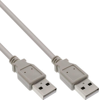 2m USB 2.0-Kabel, A an A, beige InLine 