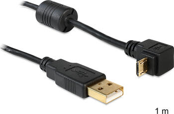 Delock Kabel USB-A Stecker auf USB micro-B Stecker gewinkelt 