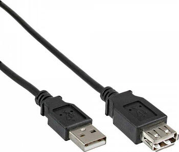 0,5m USB 2.0 Verlängerung Stecker/ Buchse, Typ A, schwarz 