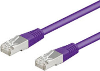 0,25m Patchkabel Cat.5e FTP, violett goobay