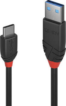 0,5m Lindy USB 3.1 Kabel, USB-C auf USB-A stecker/ stecker 