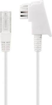 6m goobay DSL-/VDSL-Routerkabel, weiss Kupferleiter (CU), TAE-F-Stecker > RJ45-Stecker (8P2C)