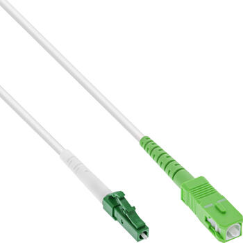 15m InLine LWL Simplex Kabel, FTTH, LC/APC 8° zu zu SC/APC 8°, 9/125µm, OS2