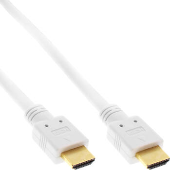 2m InLine HDMI-High Speed Kabel mit Eth., Premium, weiß 