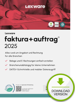 Lexware Faktura+Auftrag 2025 - Abo-Vertrag, ESD 