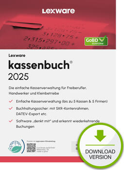 Lexware Kassenbuch Version 24.00 2025 Abo-Vertrag, ESD auto. Verlaengerung nach 365 Tagen