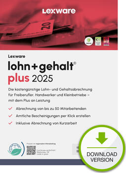 Lexware Lohn+Gehalt Plus 2025 - Abo-Vertrag, ESD 