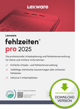 Lexware Fehlzeiten Pro 2025 - Abo-Vertrag, ESD 