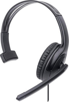 Manhattan Mono Over-Ear USB Headset, Kopfhörer Over-Ear, USB, USB-A 3.0 (5Gb/s), PS4, PS5