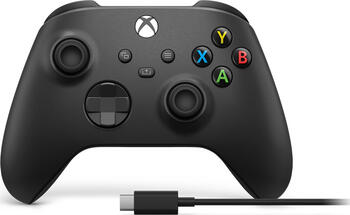 Microsoft Xbox Wireless Controller + Wireless Adapter for Windows 10 Schwarz Gamepad PC, Xbox One, Xbox One S, Xbox One X, Xbox Series S, Xbox Series X