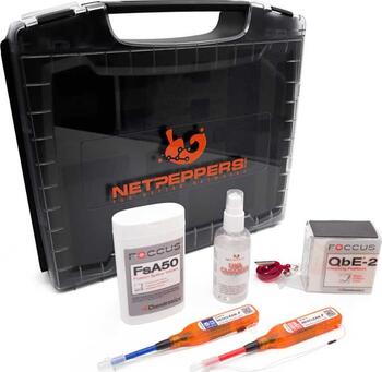 NetPeppers LWL Glasfaser, Reinigungskoffer zur Reinigung von Glasfaser-Anschlusskomponenten