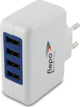 Flepo Netzteil USB 4-fach 100V/240V-4A