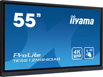 iiyama TE5512MIS-B3AG Signage-Display Kiosk-Design 139,7 cm (55) LCD WLAN 400 cd/m 4K Ultra HD Schwarz Touchscreen Eingebauter Prozessor Android 11 18/7