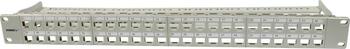 Patch Panel 48xTP,CAT6A, incl.Keystone Short mit Kabelklemme, 19", 1HE(t95mm), Lichtgrau, Synergy 21,