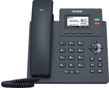 Yealink SIP-T31W, VoIP-Telefon (schnurgebunden), Anruferanzeige, Freisprecheinrichtung, Wideband, SIP (2 Accounts), Displaytasten (4), Leitungstasten (2/2x beleuchtet), optische Anrufsignalisierung