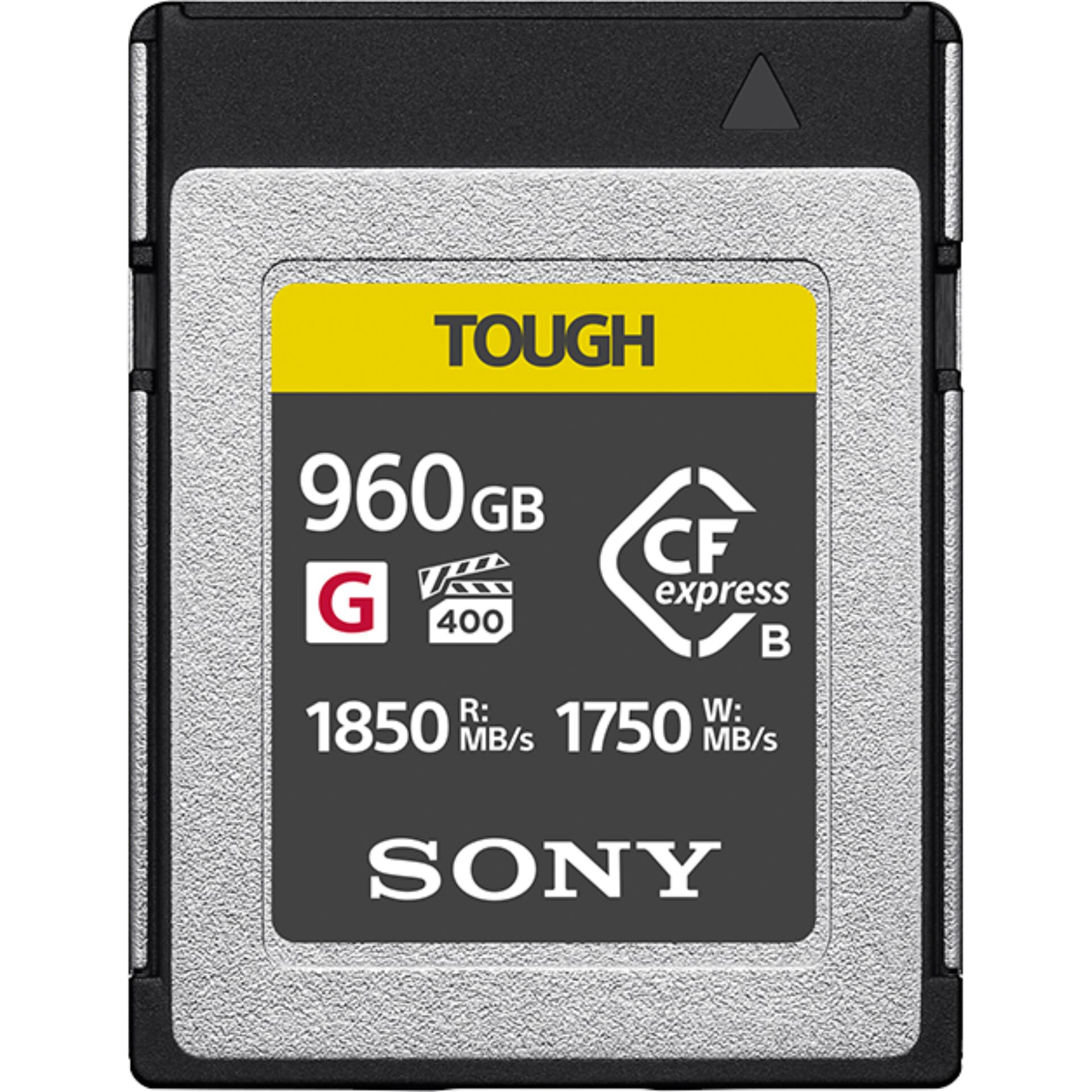 960 GB Sony TOUGH CEB-G Series R1850/W1750 CFexpress Type B Speicherkarte, USB-C 3.0 (5Gb/s), lesen: 1850MB/s, schreiben: 1750MB/s