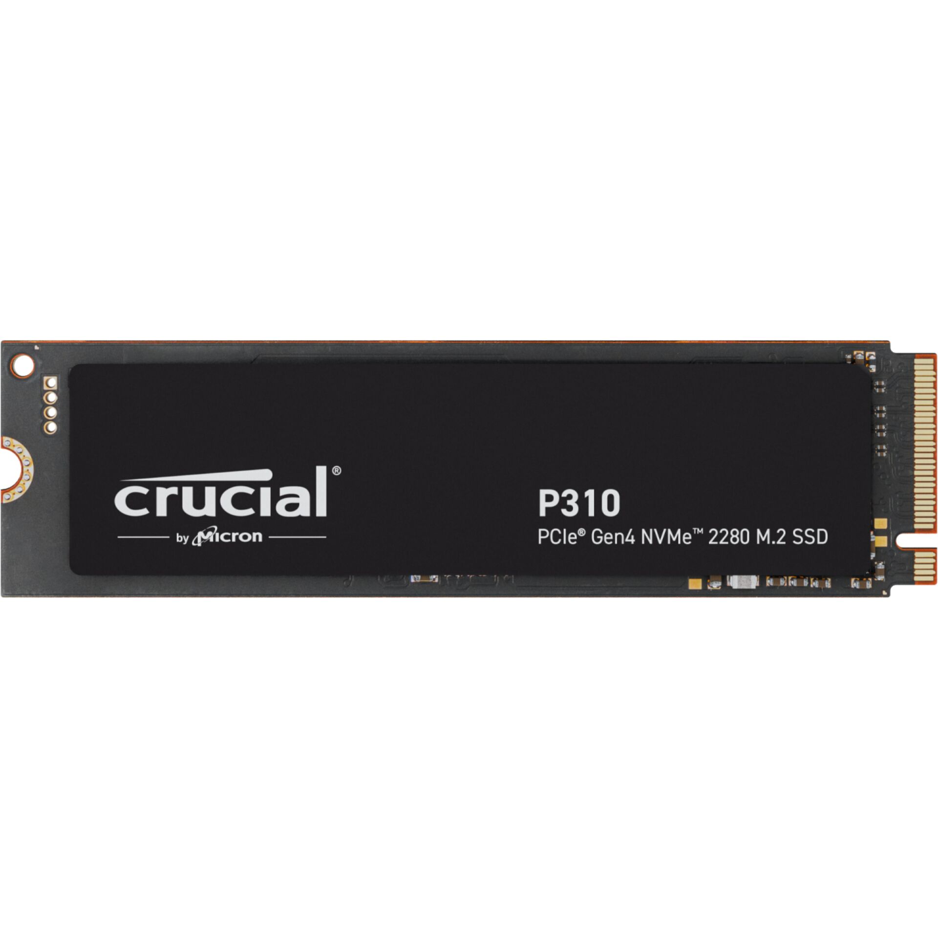 500 GB SSD Crucial P310, M.2/M-Key (PCIe 4.0 x4), lesen: 6600MB/s, schreiben: 3500MB/s SLC-Cached, TBW: 110TB