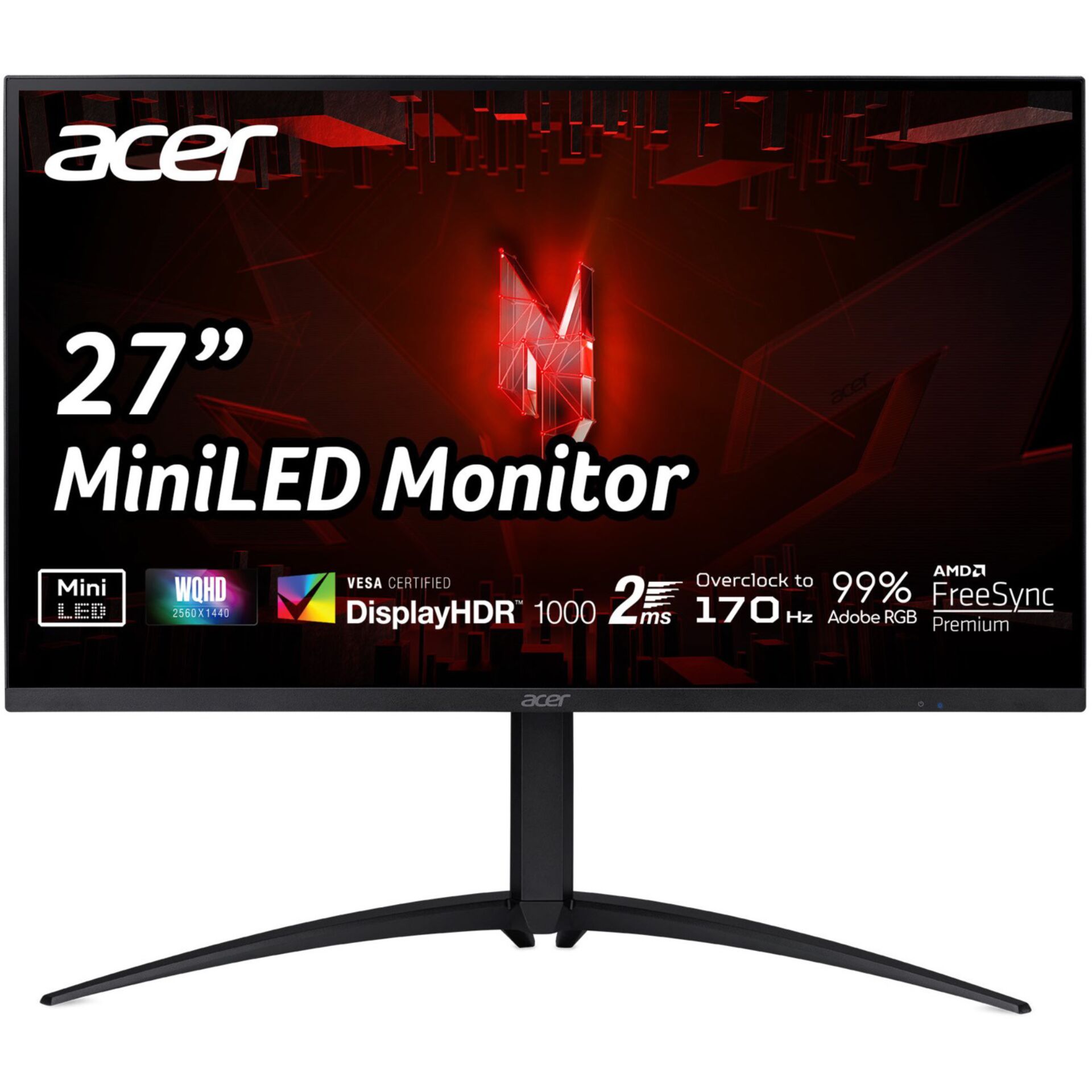 27 Zoll Acer Nitro XV5 XV275UP3biiprx, 68.6cm, 170Hz, FreeSync, 2ms (GtG), 2x HDMI 2.0, 1x DP 1.2