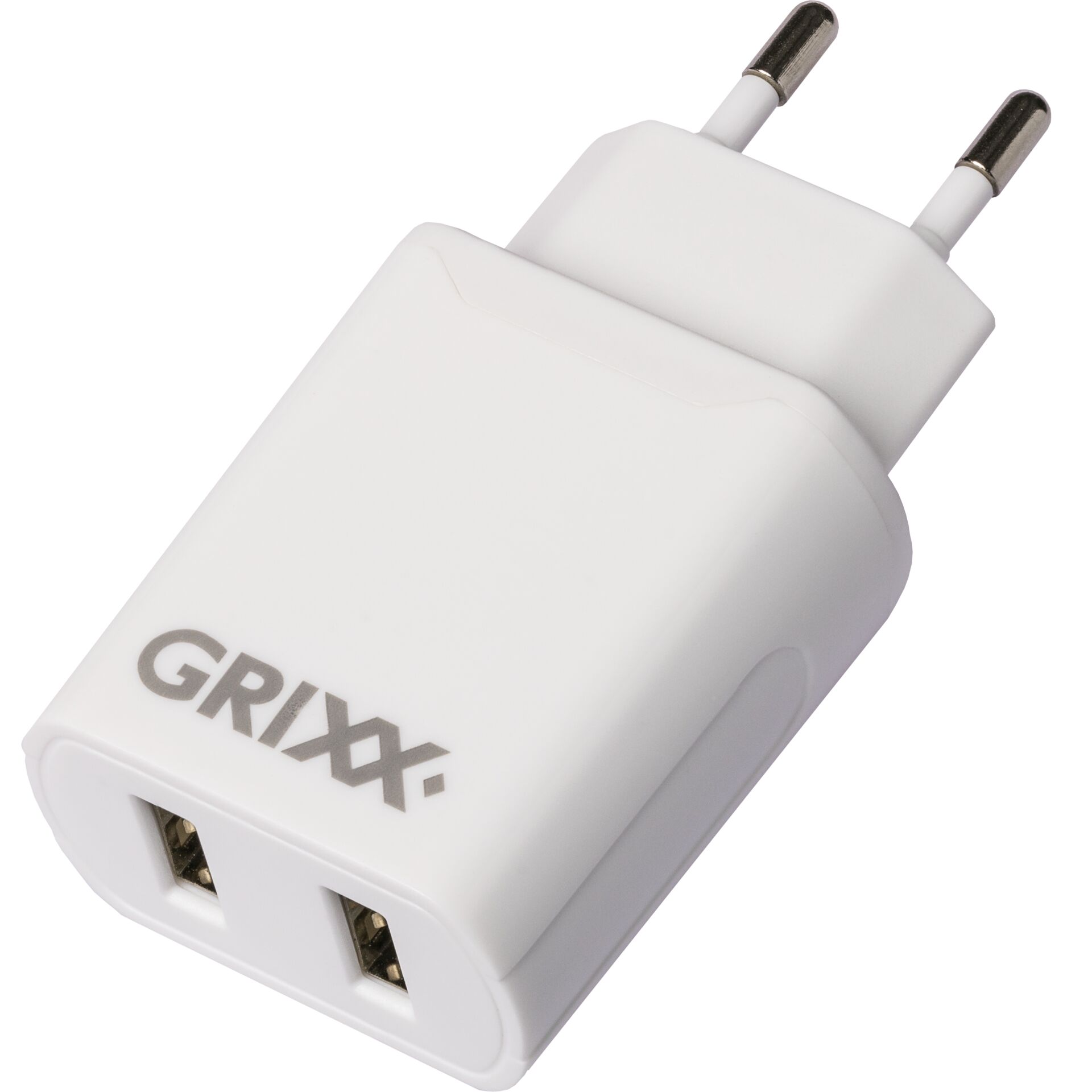 Grixx Power Adapter 220V White Dual USB A