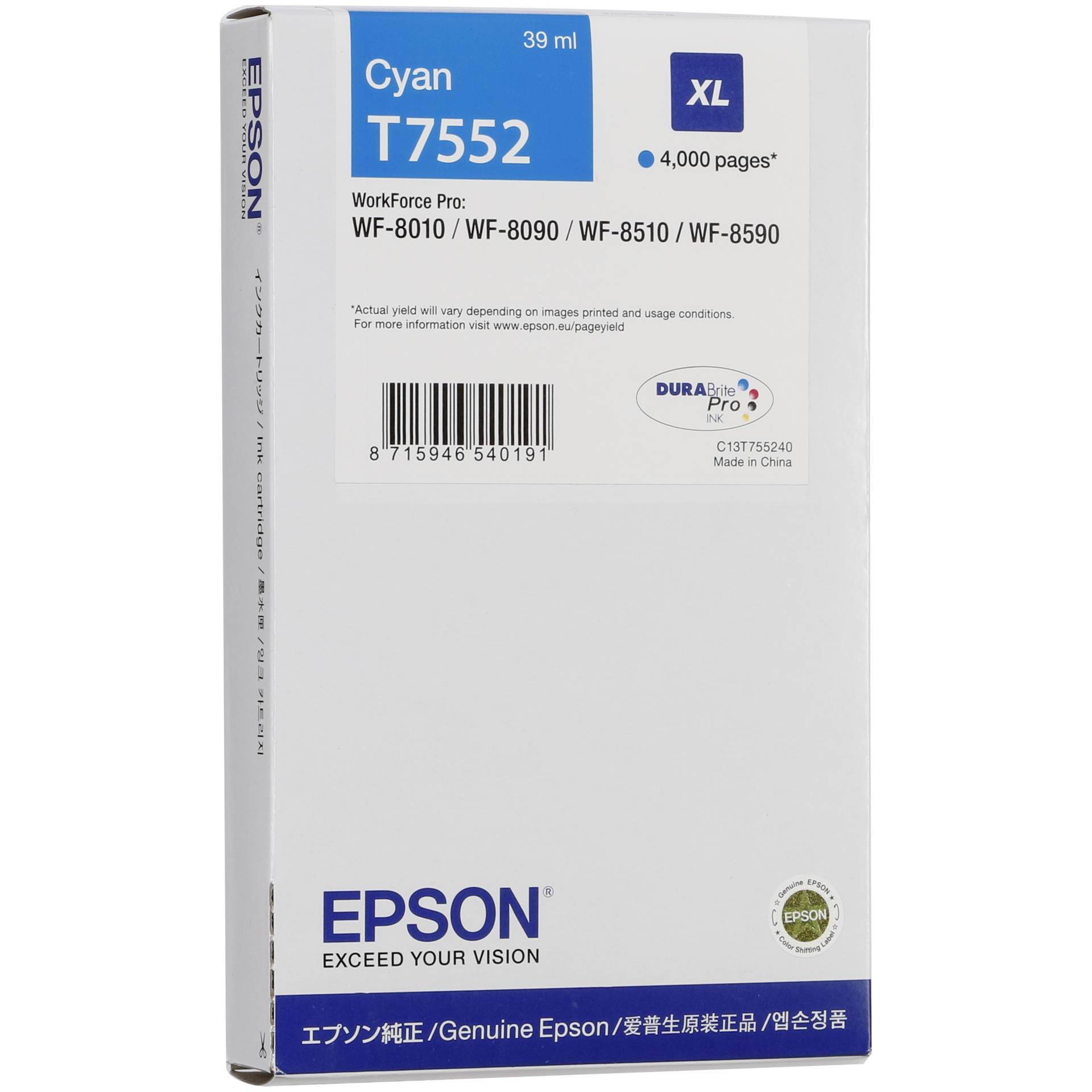 Epson Tintenpatrone XL Cyan