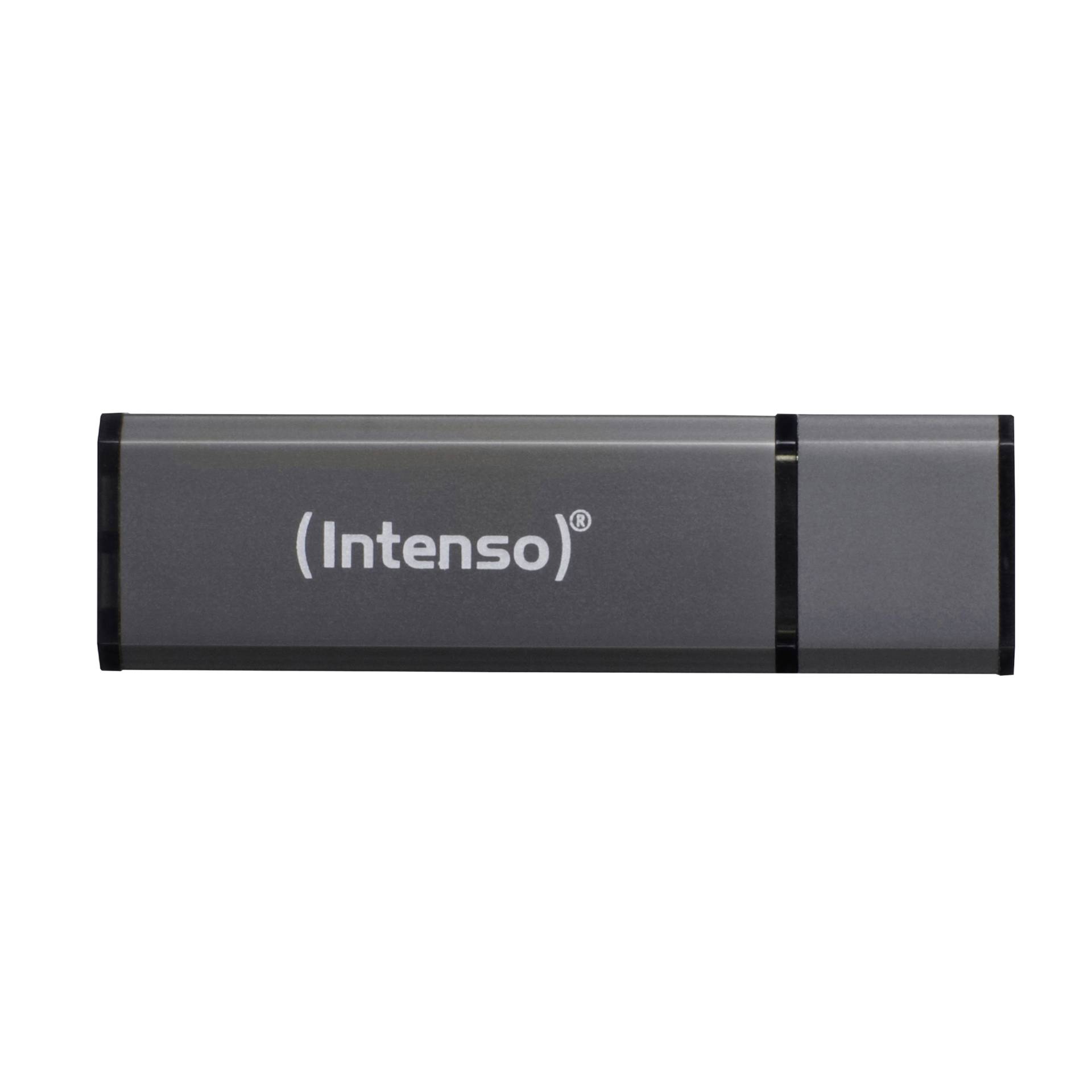 4 GB Intenso Alu Line anthrazit, USB 2.0 lesen: 28MB/s, schreiben: 6.5MB/s