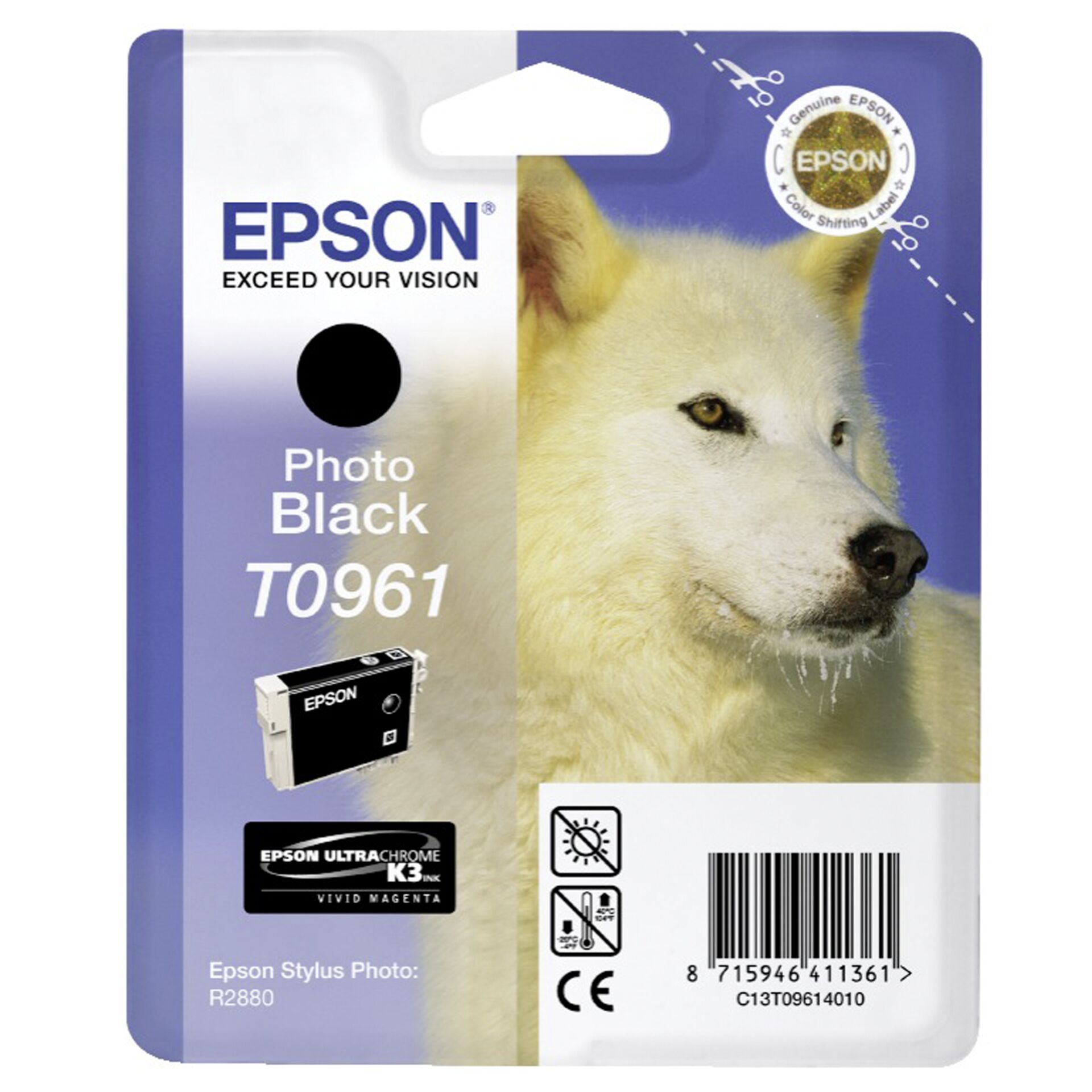 Epson Husky Singlepack Photo Black T0961