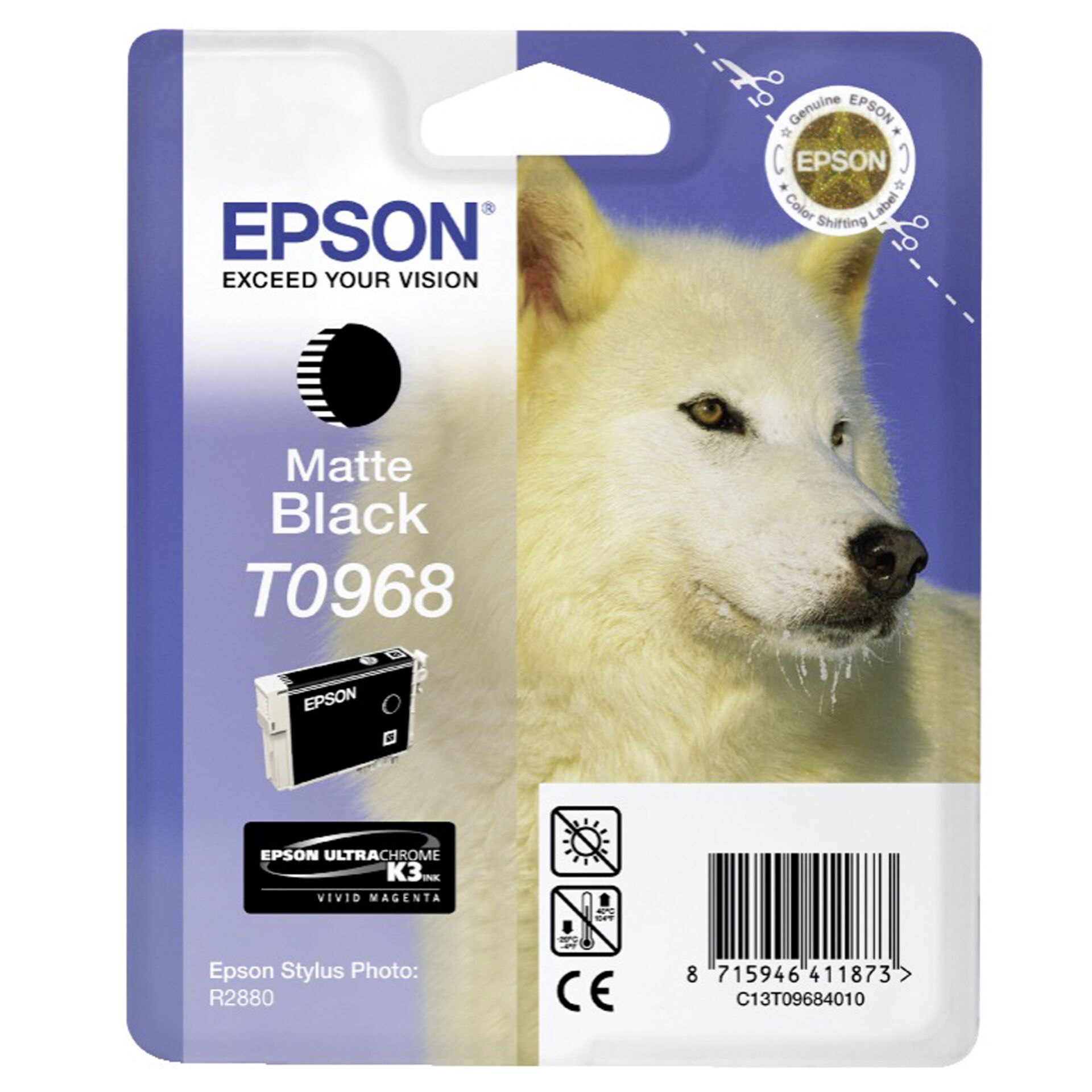 Epson Husky Singlepack Matte Black T0968