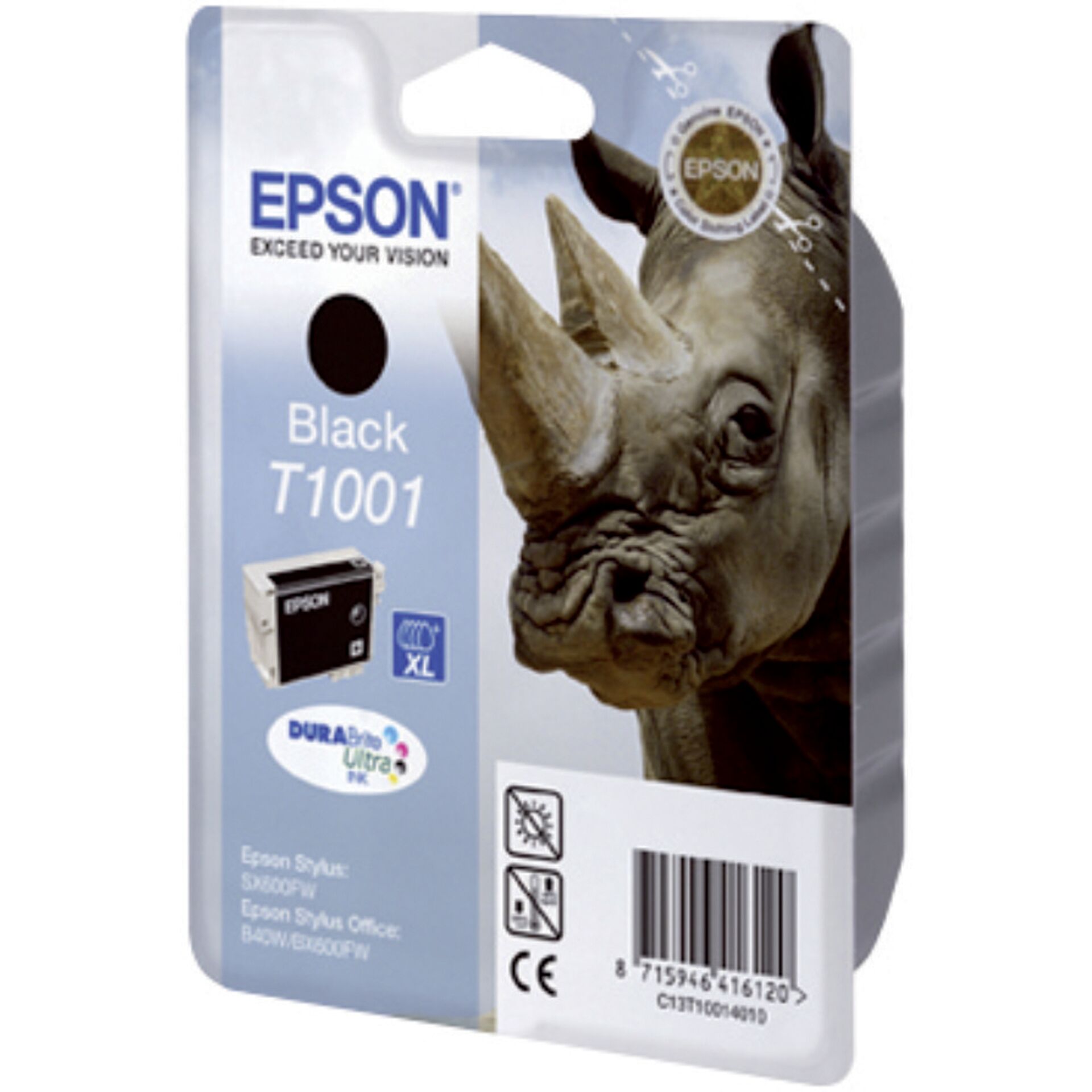 Epson Rhino Singlepack Black T1001 DURABrite Ultra Ink