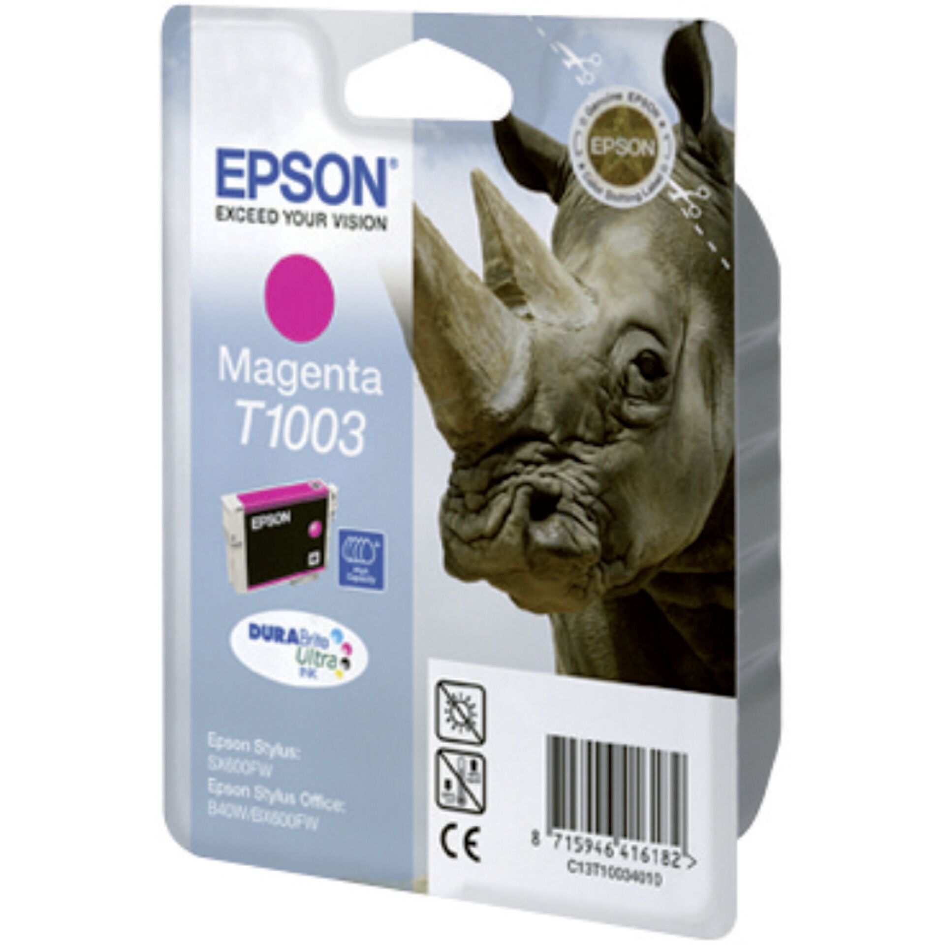 Epson Rhino Singlepack Magenta T1003 DURABrite Ultra Ink