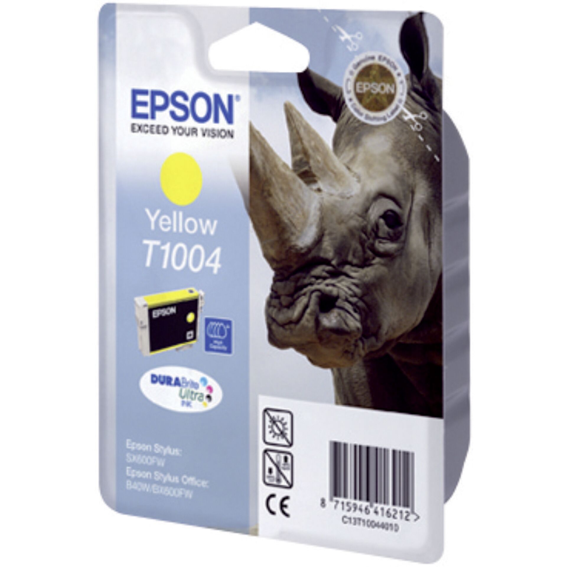 Epson Rhino Singlepack Yellow T1004 DURABrite Ultra Ink