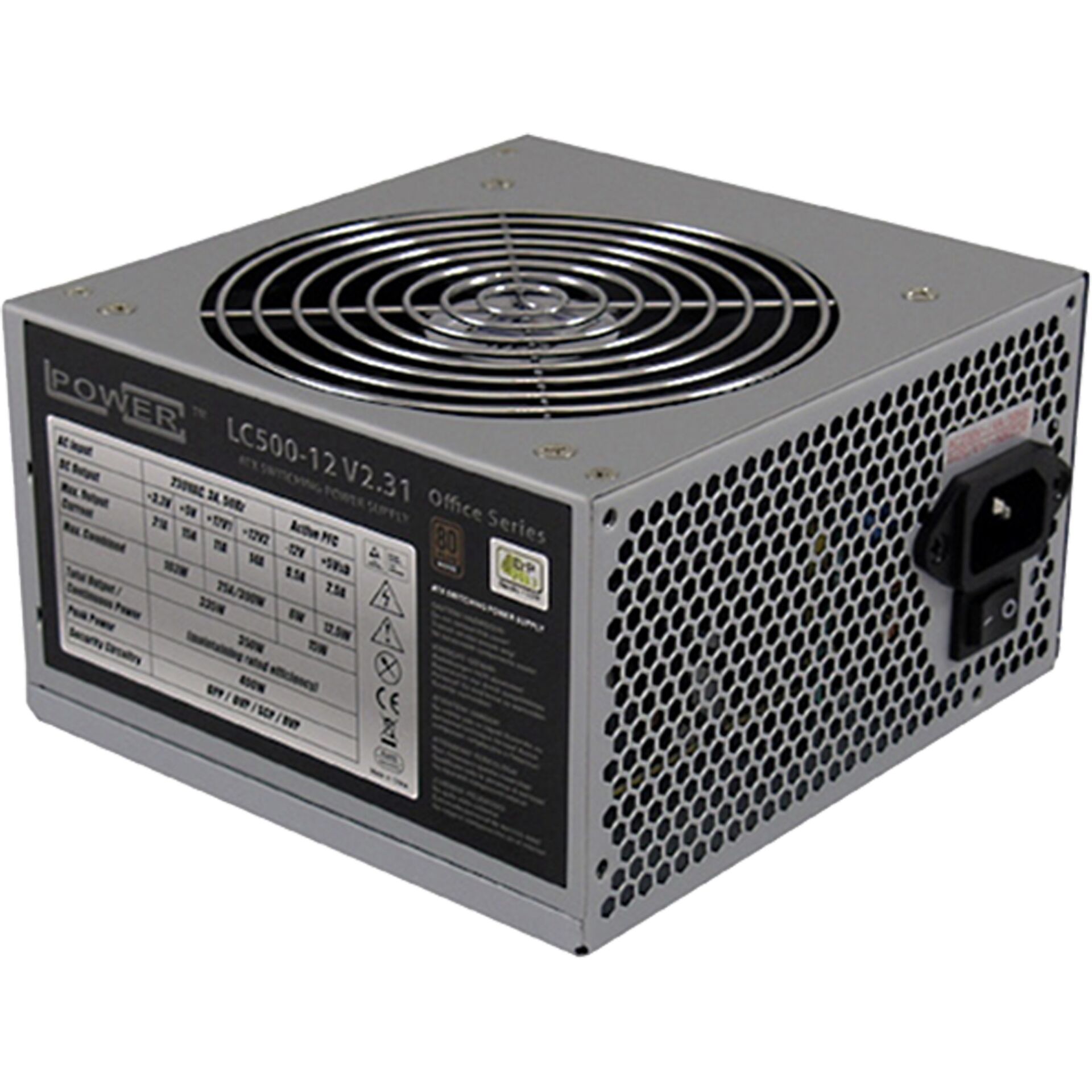 400W LC-Power LC500-12 ATX 2.31 Netzteil, 80 PLUS Bronze 