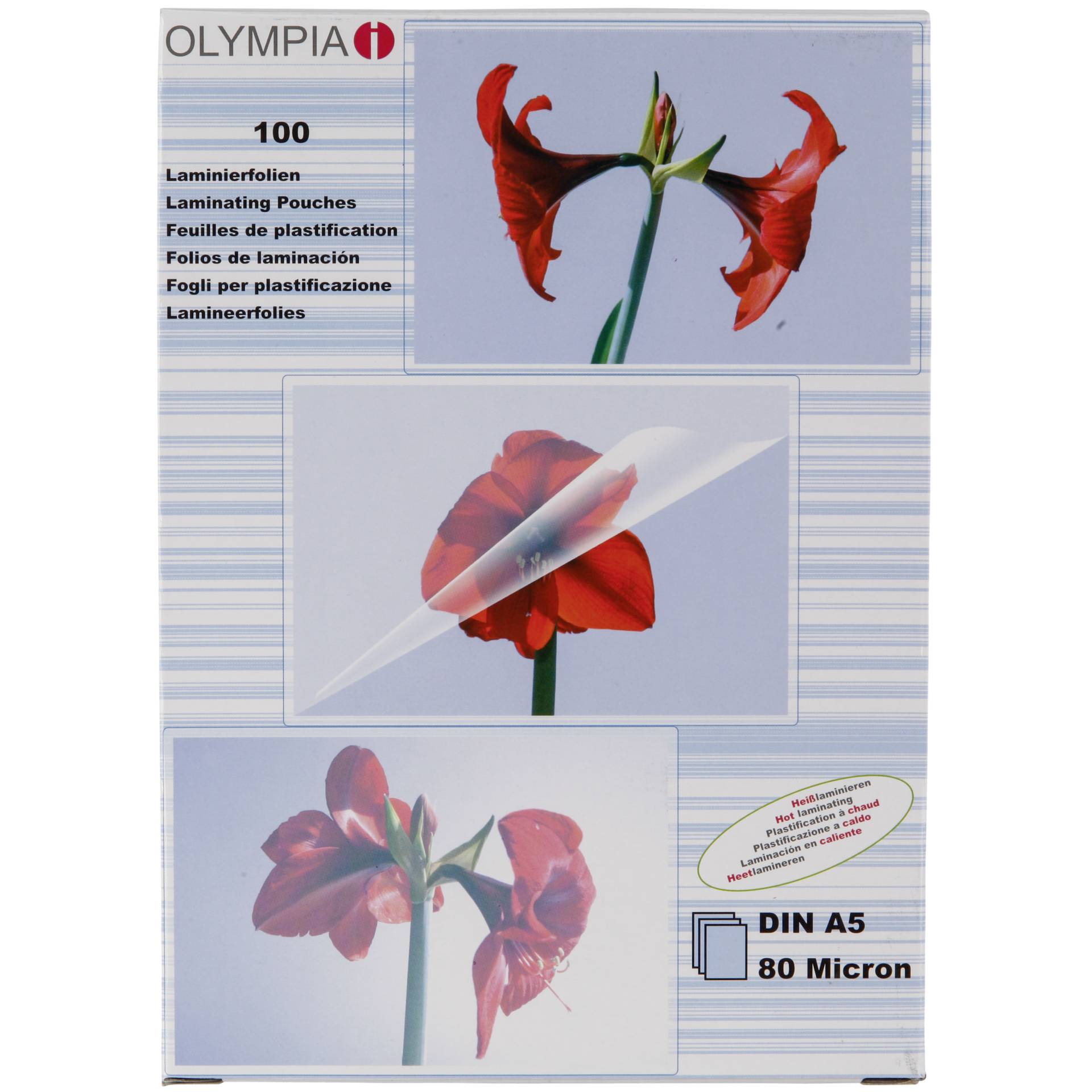 Olympia 1x100 DIN A5 80 micron Laminierhülle 100 Stück(e)