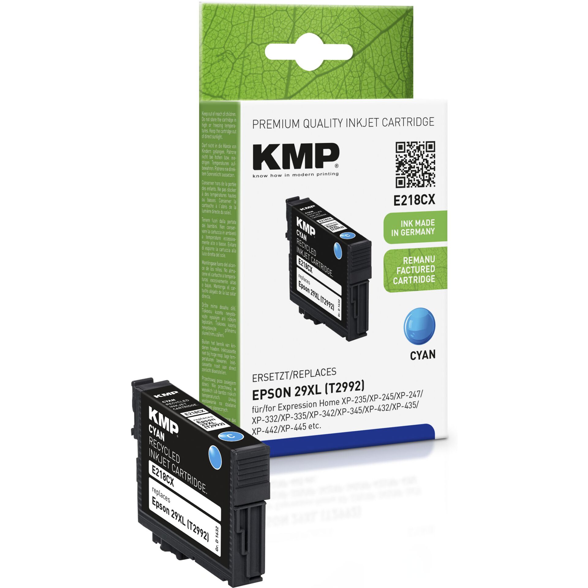 KMP E218CX Druckerpatrone Cyan