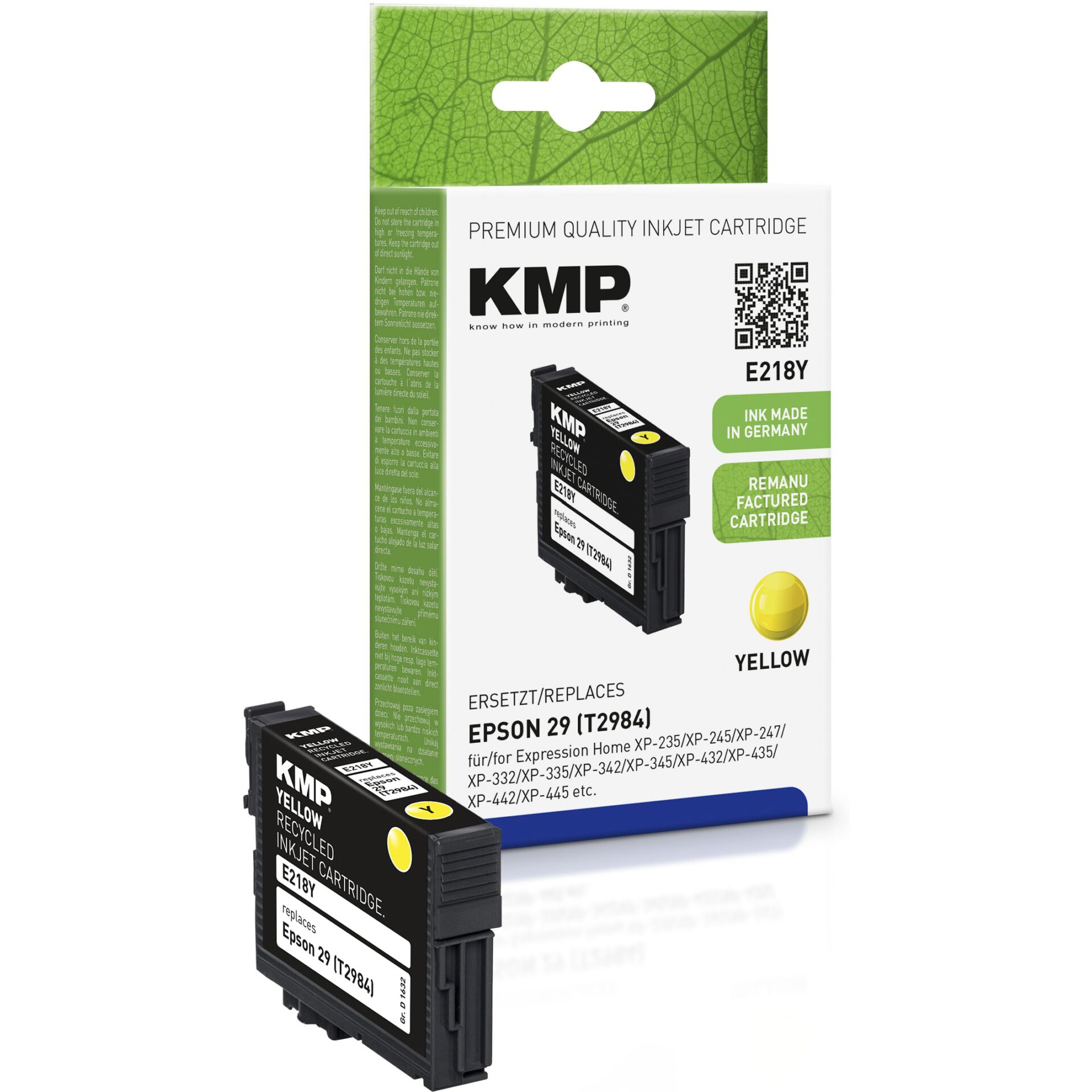 KMP E218Y Druckerpatrone Gelb