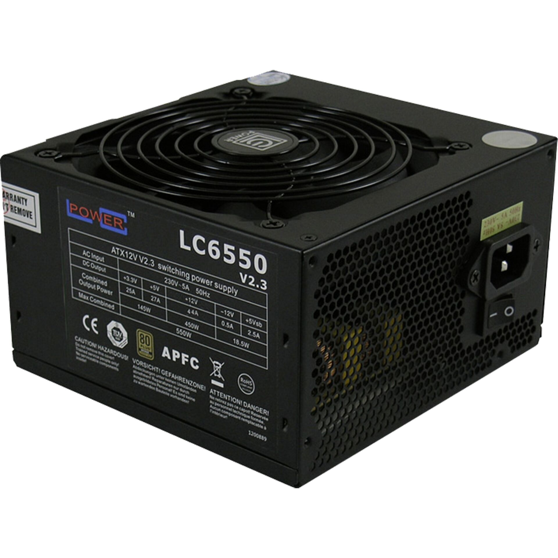 650W LC-Power LC6650 V2.3 Super Silent  ATX 2.3 Netzteil 