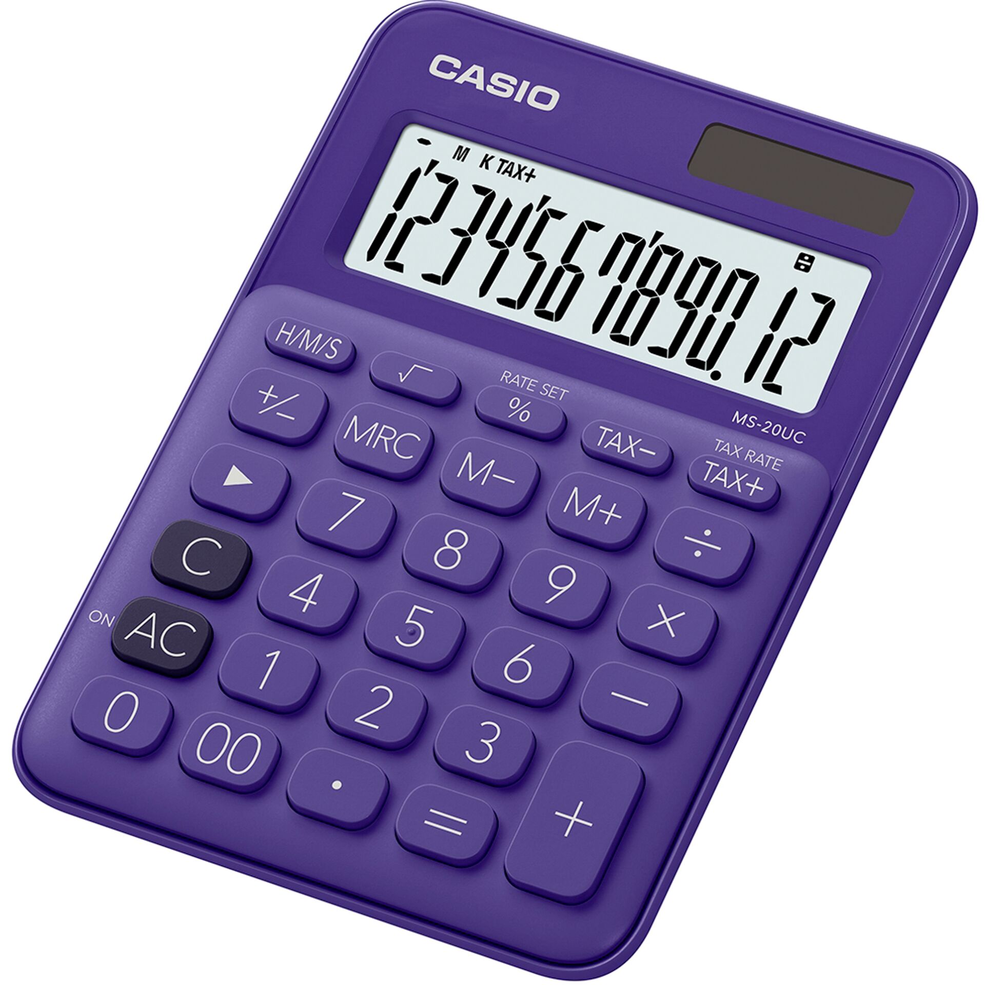 Casio MS-20UC-PL Taschenrechner Desktop Einfacher Taschenrechner Violett